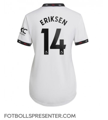 Manchester United Christian Eriksen #14 Borta Matchtröja Dam 2022-23 Kortärmad